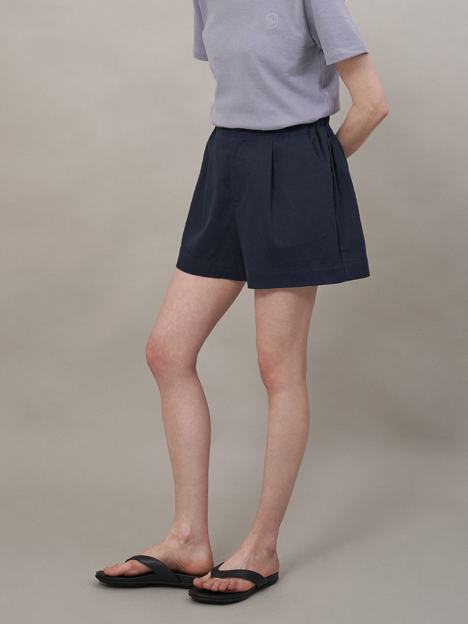 Cotton Banding Shorts (Navy)