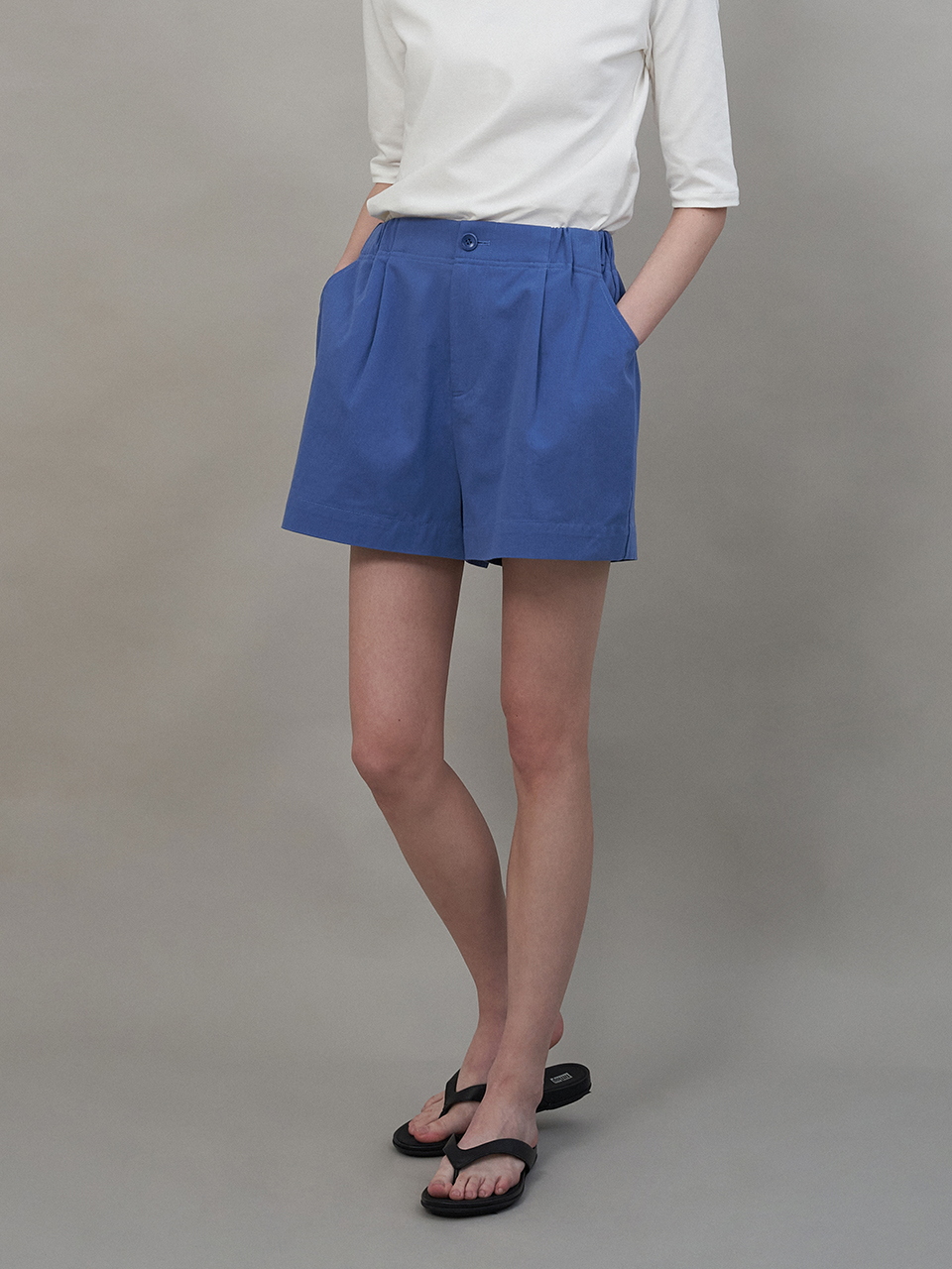 Cotton Banding Shorts (Blue)
